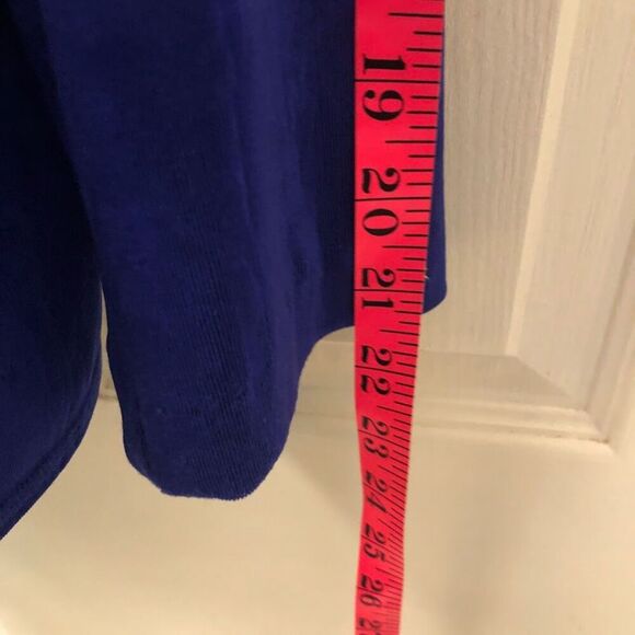 Vintage Nina Piccalino Women's Blue Sparkly Asymmetric Tunie Shirt LS Large - Picture 8 of 10